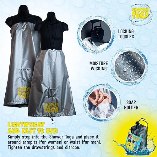 Miniatura 6 de Wearable Shower Garment, Privacy RV & Camping Shower, Surf Poncho, Shower Tent, or Portable Changing Room