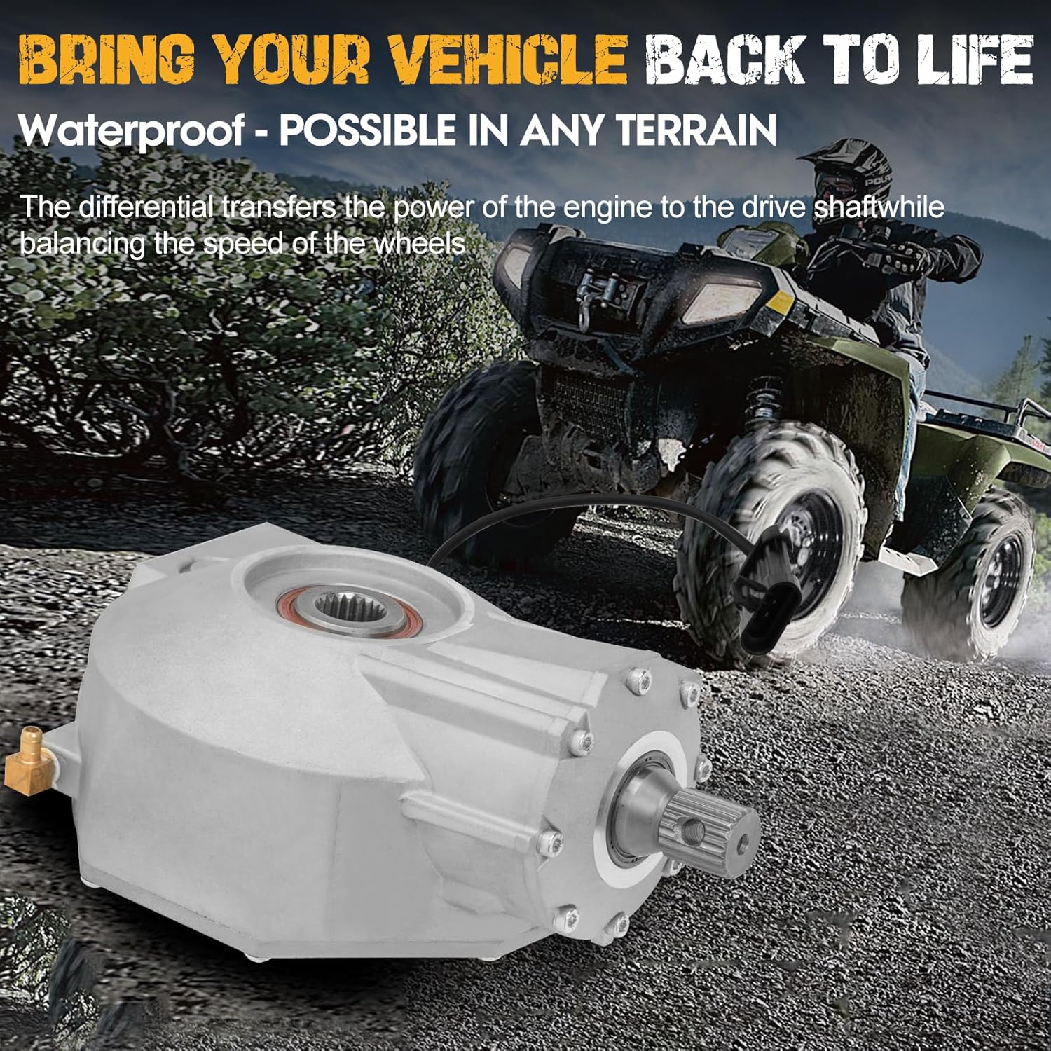 Front Differential Assembly Fit for Polaris General/Ranger/RZR Series Models 900 & 1000, 2014-2021, Replaces OE 1333112, 1333344, 1333597