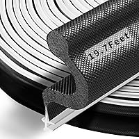 Vista 8 de Tira de sellado de puerta de alcance de 26 pies de largo, burlete de repuesto en forma de V para aislamiento de marco de puerta, fácil de cortar a