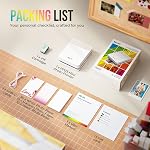 Nelko Imprimante photo portable, PP03 Couleur Mini Imprimante photo pour iPhone & Android, avec 50 Feuilles de papier photo, Imprimante image Bluetooth pour Noël, Famille, Voyage, Blanc