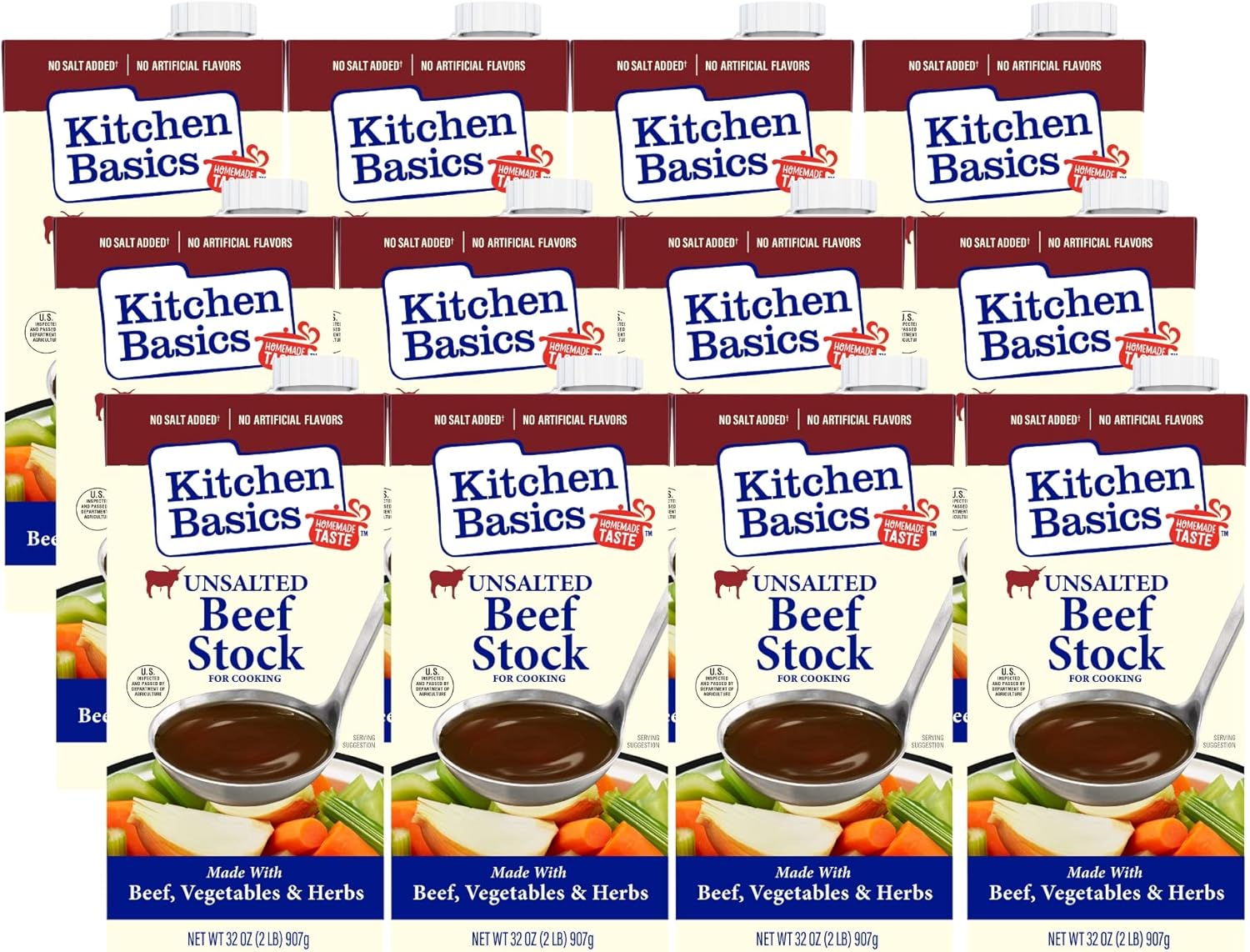 Kitchen Basics No Salt Stock, Beef, 32 Ounce (Pack of 12) Amazon.ca