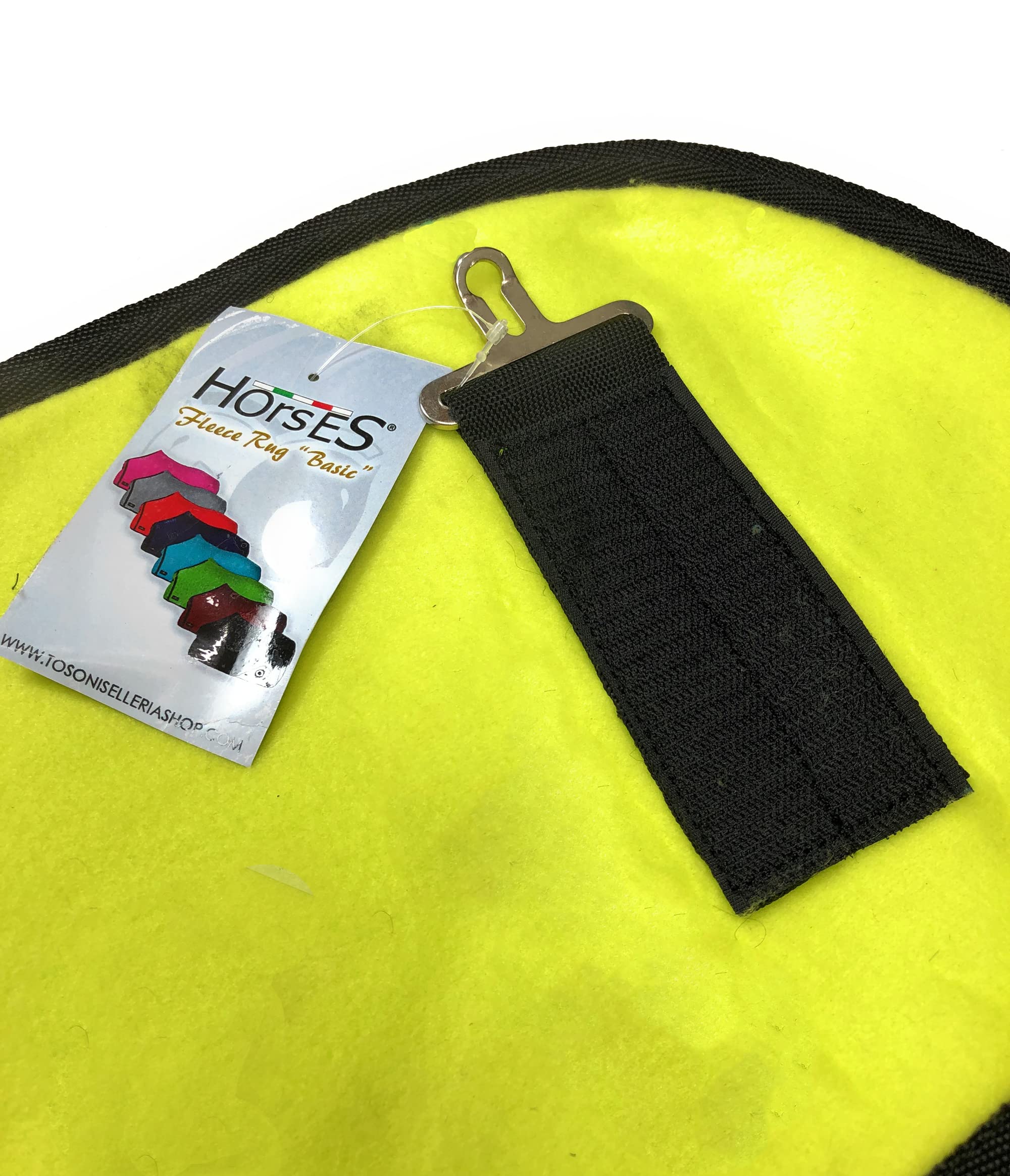 Horses, Manta Polar Para Caballos, Modelo Basic, Suave y Confortable, Ideal Para Transporte y Después del Trabajo (amarillo canarino - 135 cm)