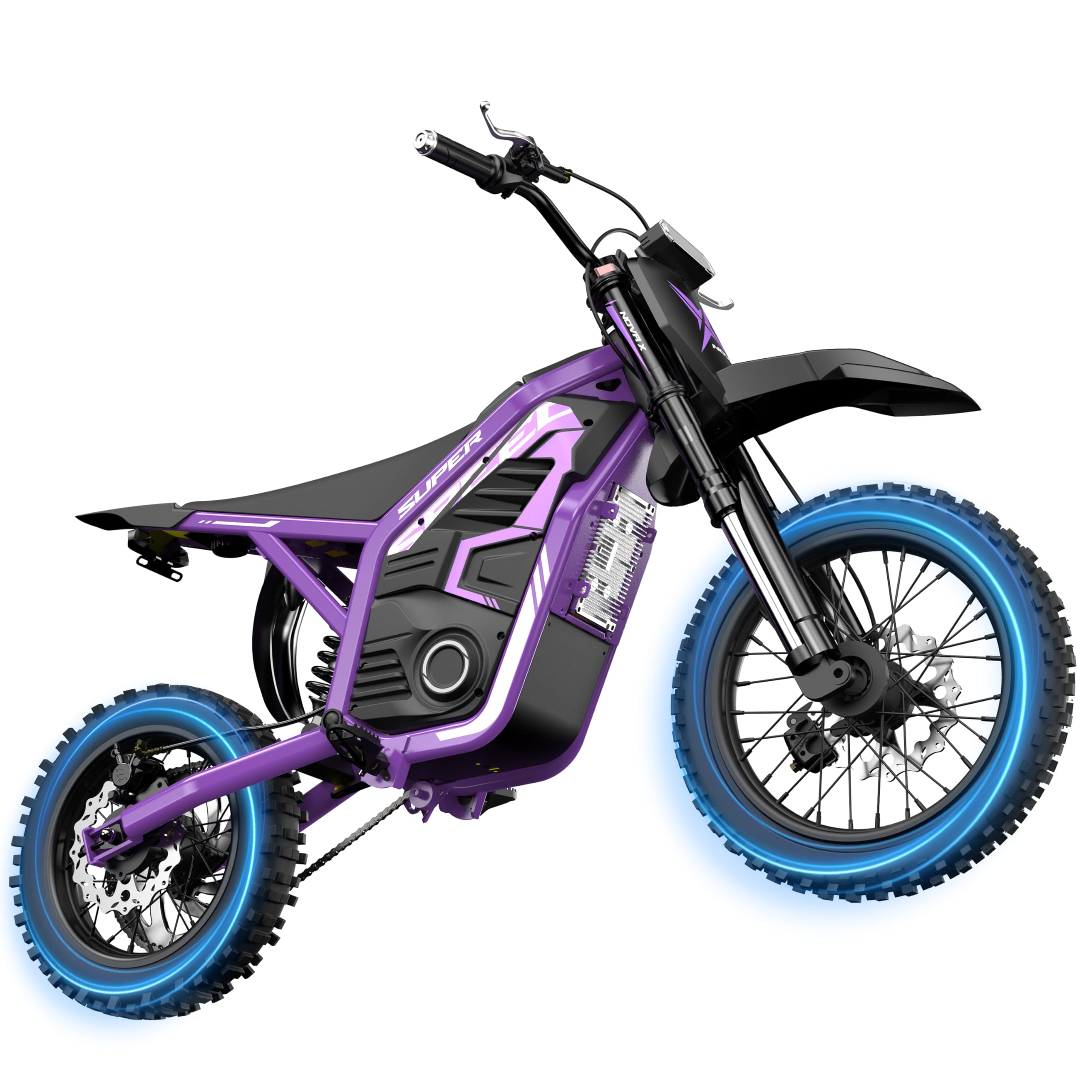 NOVA X Electric Dirt Bike, 46 MPH 4000W, 40° Climbing with 2272 Certified 48V 22.8Ah Remo…
