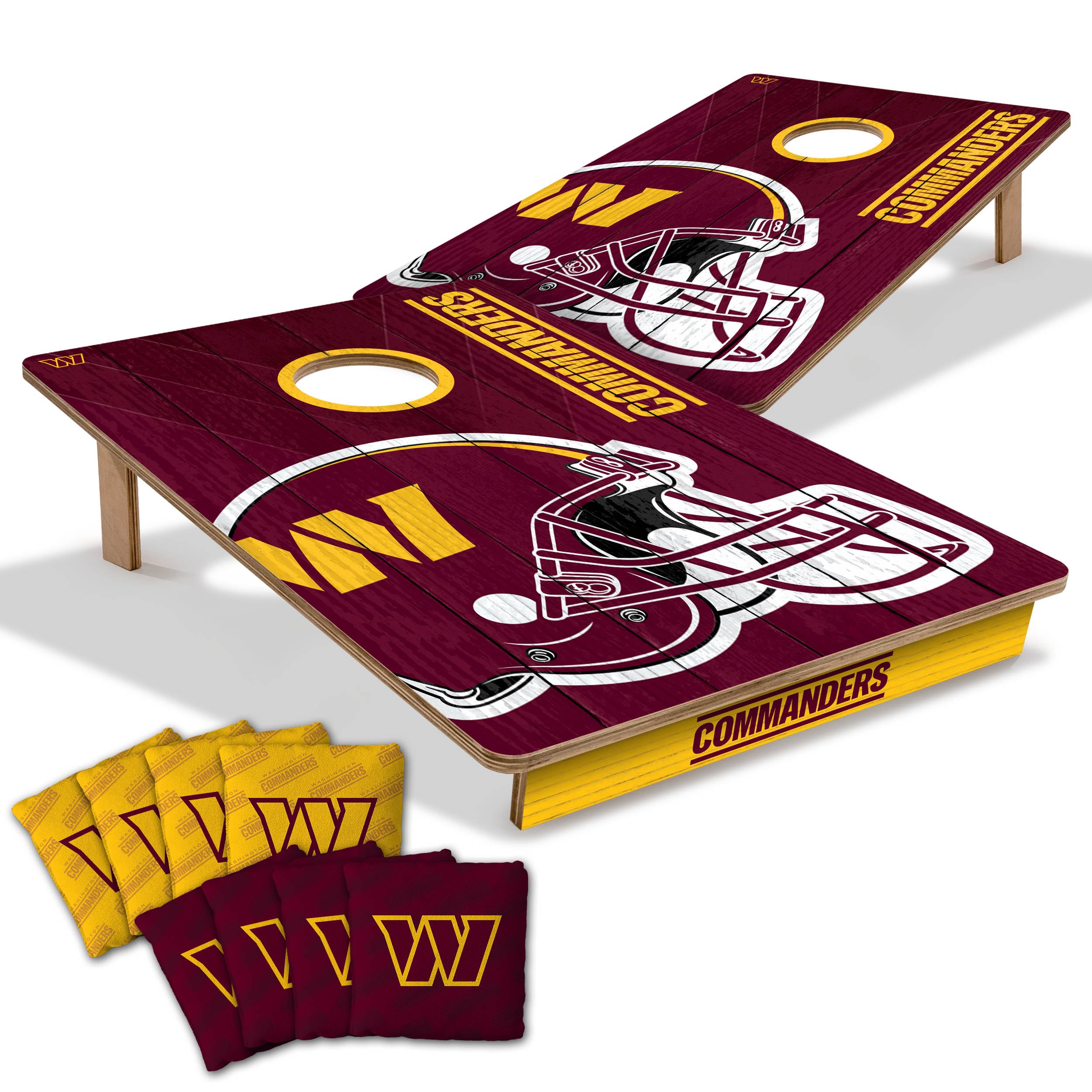 YouTheFan NFL 2’ x 3’ Wood Cornhole Game with Logo Bags