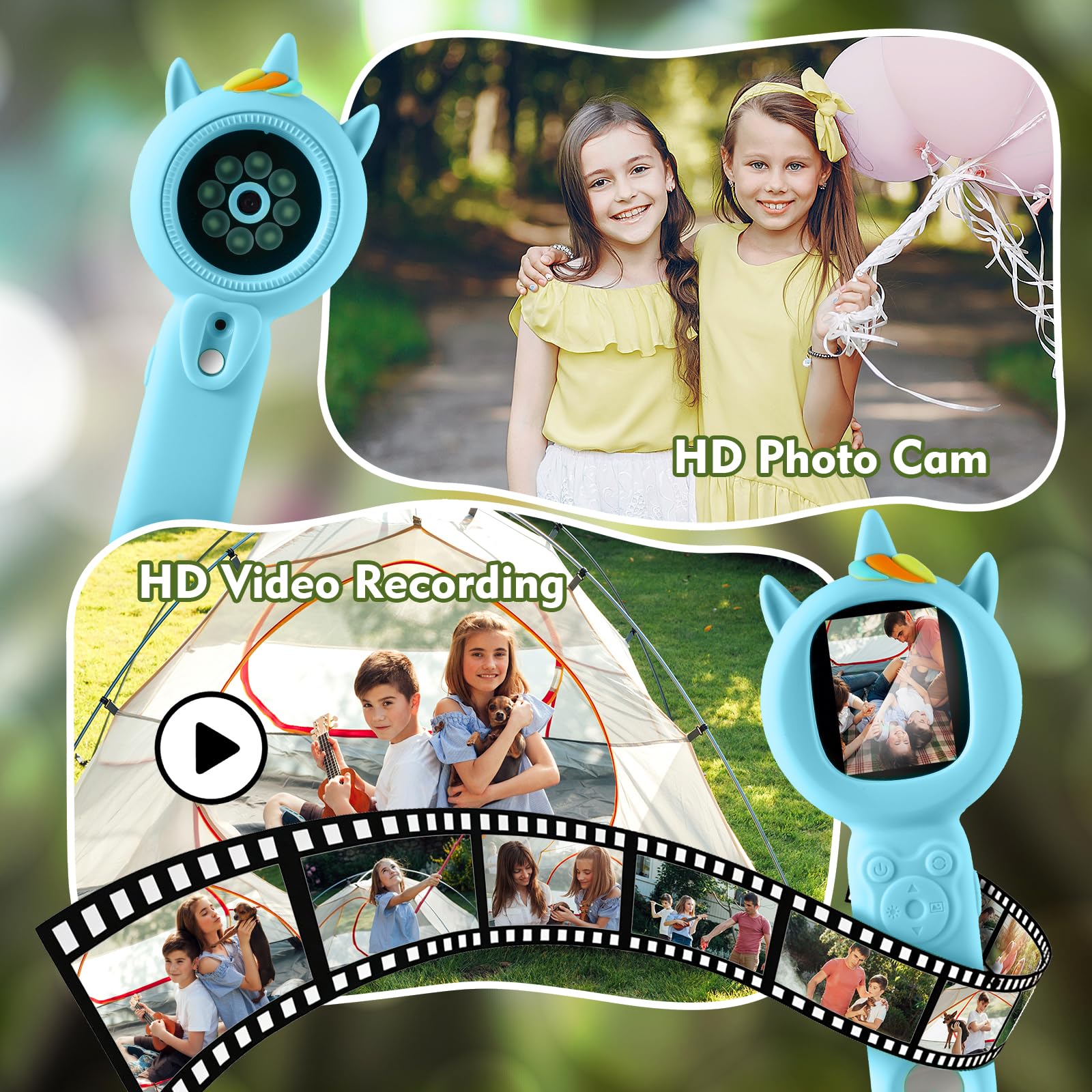Microscopio para niños: aumento de 500x, zoom de 16X, microscopio de mano para niños con cámara HD, herramienta portátil de aprendizaje científico, regalos de cumpleaños de Navidad para niños y niñas