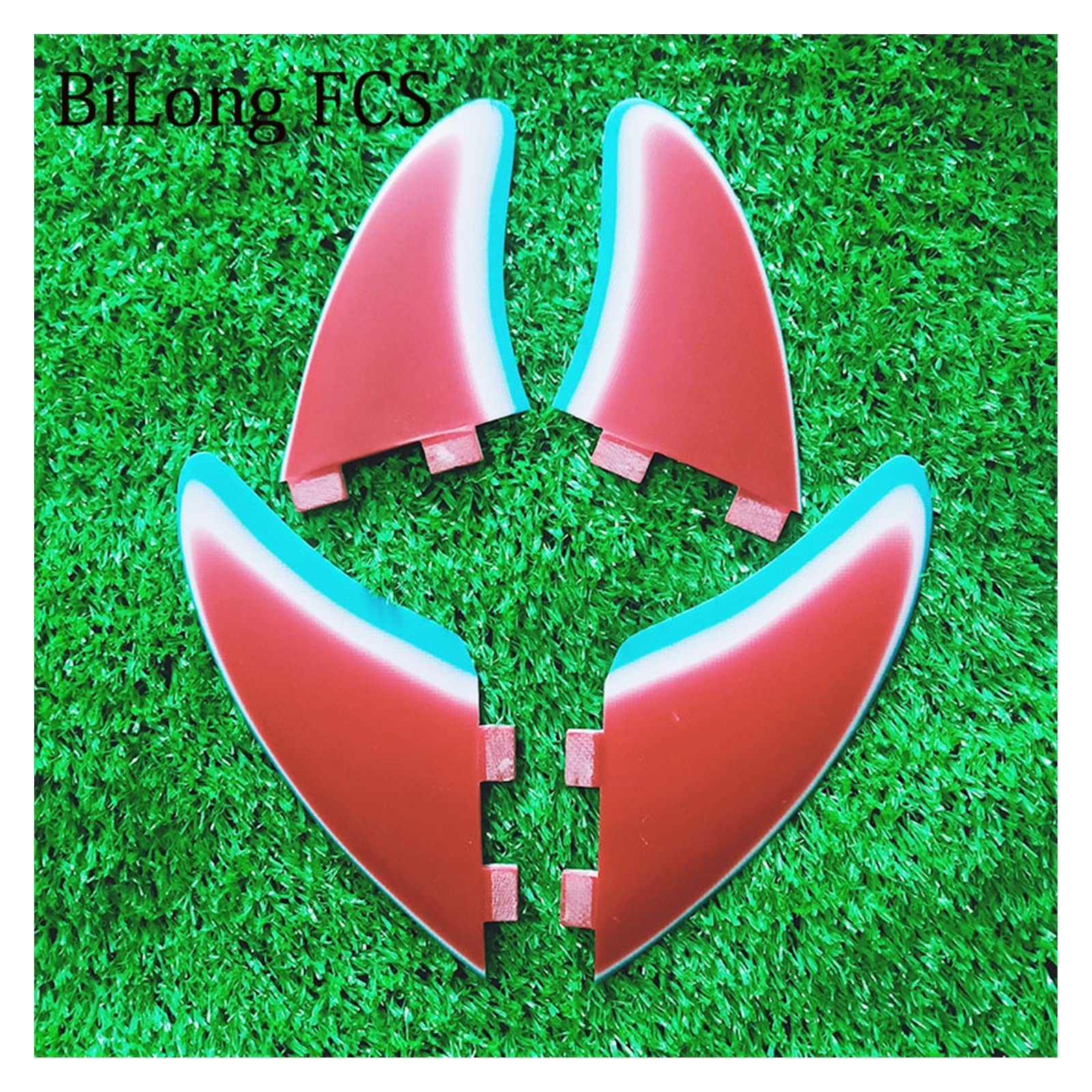Keel Quad Fin Surfboard Fins 4PCS Set for FCS Box Size XL+XS Multicolor GFK Fiberglass L +M Surf for Paddle Board(Rosso)