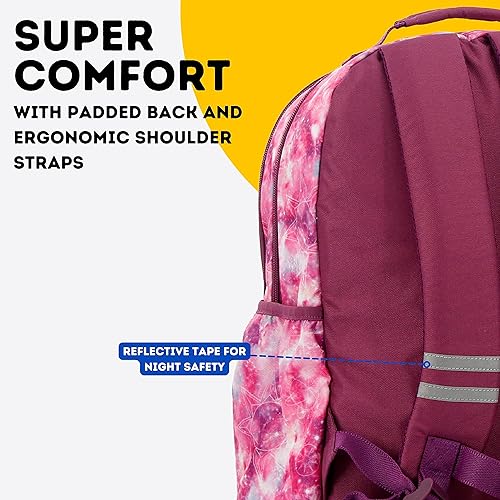 Miniatura 6 de J World Duet - Juego de mochila y lonchera para niños y niñas de preescolar a escuela primaria, Púrpura Galaxy, Juego de mochila con bolsa de