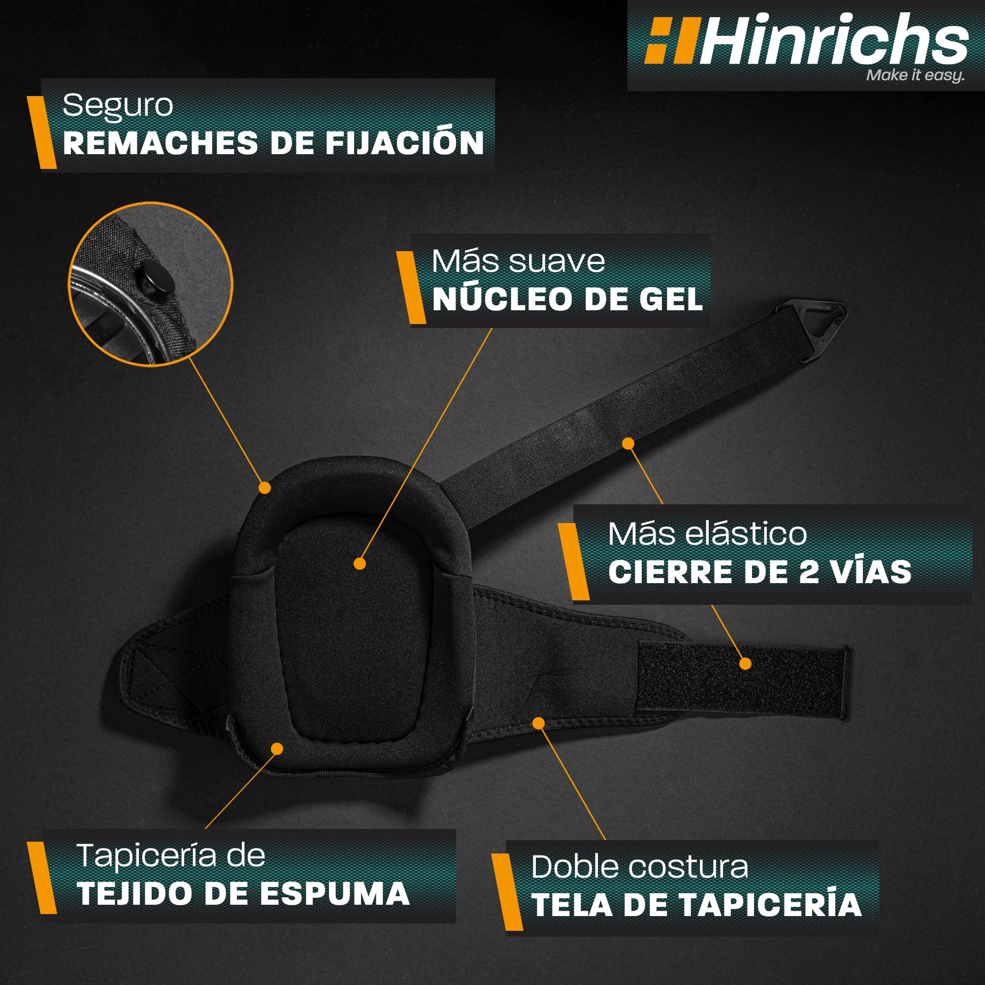 Hinrichs Rodilleras Profesionales Trabajo - Rodilleras de Trabajo - Rodilleras de Trabajo Alicatadores - Rodilleras ajustables para Artesanos, Soladores, Jardinería - Rodilleras protectoras Trabajo