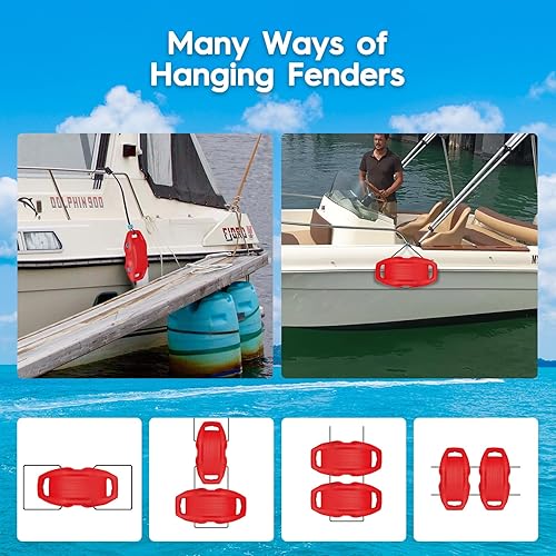 Vista 27 de Guardabarros de barco fácil de instalar para acoplamiento, guardabarros ideal para pontón, bajo, moto acuática y barcos de pesca Gris