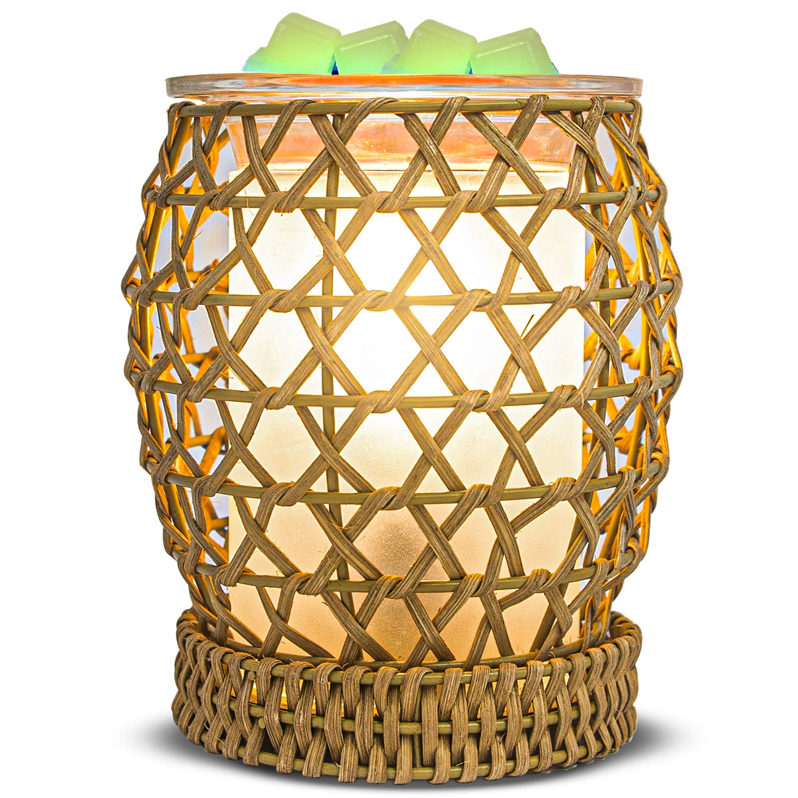 Buy Leyoue Handmade woven rattan Electric Oil Burner 3 timing Settings