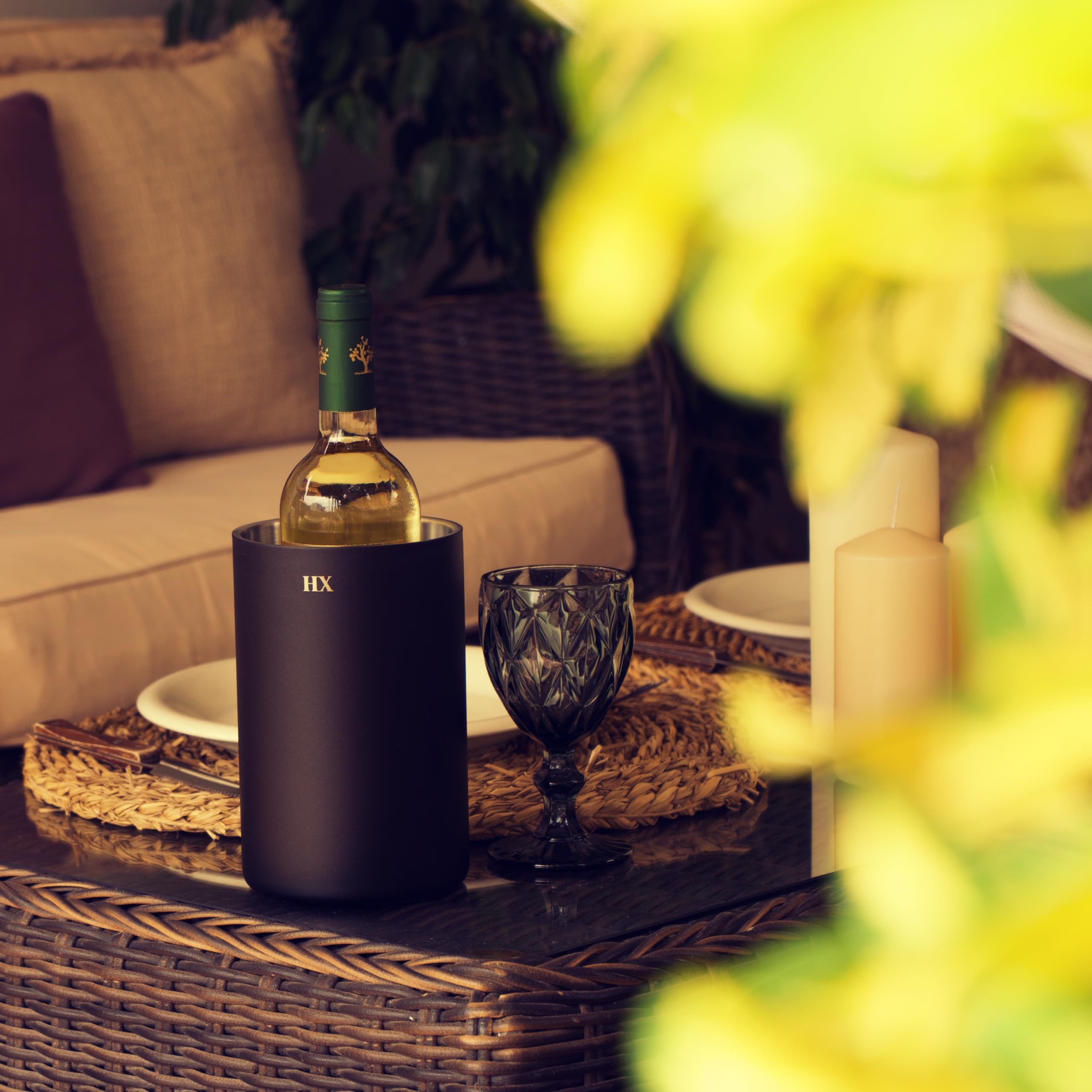 Chill Out Rafraichisseur de Bouteille de Vin - Seau Champagne - Refroidisseur Vin - Seau à Champagne - Seau à Glaçons Isotherme - Rafraichisseur Bouteille