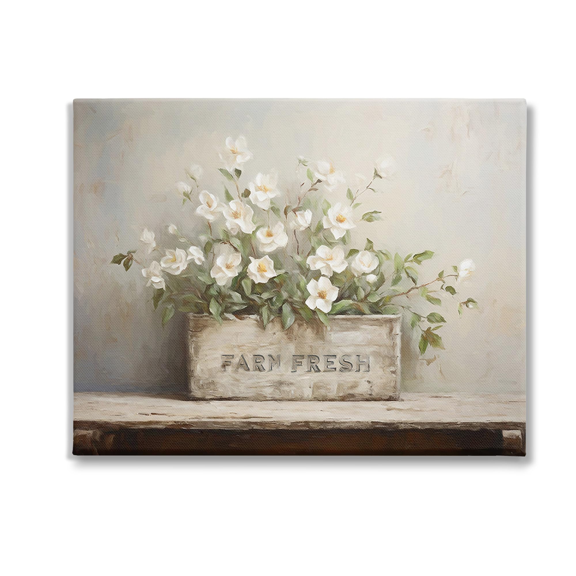 Stupell Industries Farm Fresh Flower Planter Canvas Wall Art by Ramona Murdock