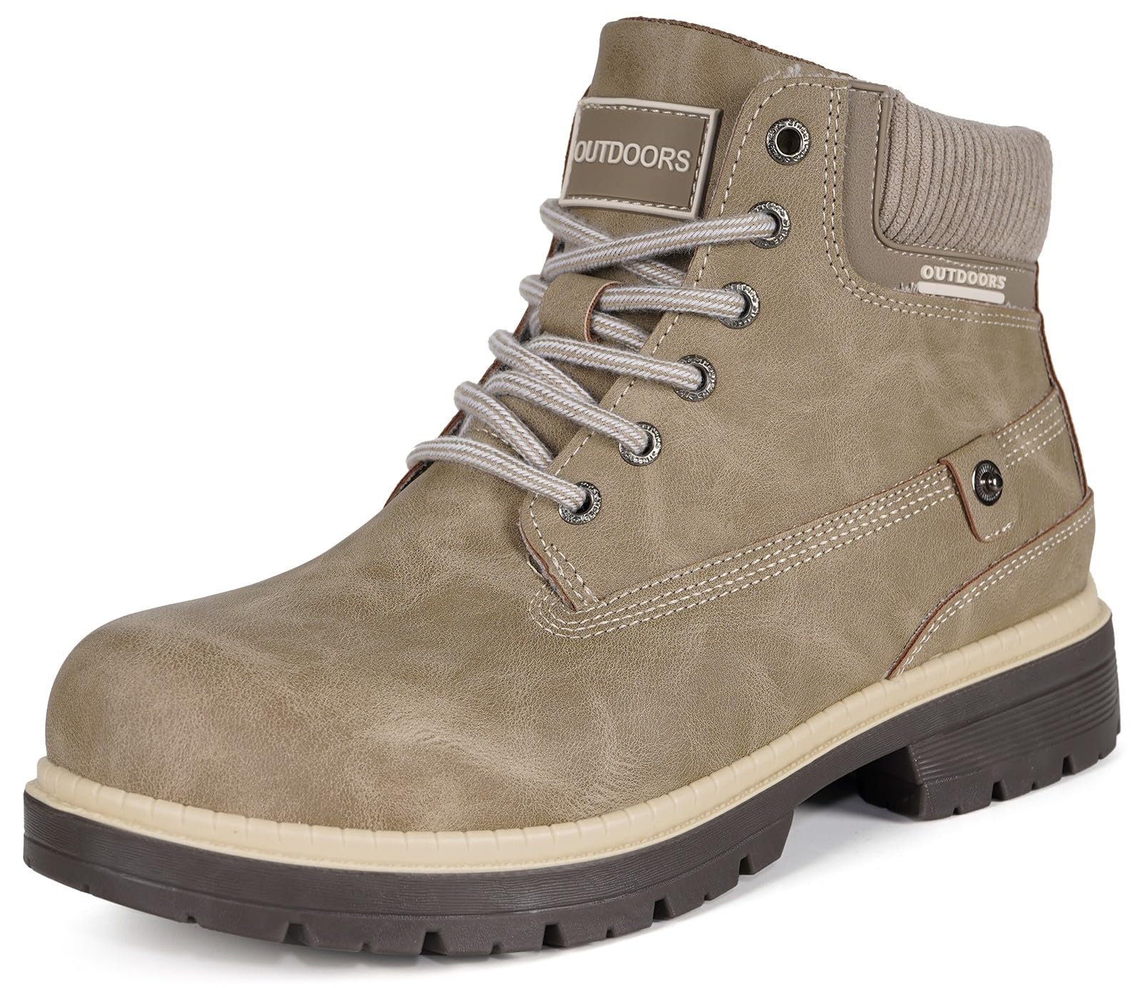 Stivali Uomo Donna Inverno Scarpe da Neve Caldi Snow Boots Impermeabili Stivaletti Pelliccia Stringate Outdoor