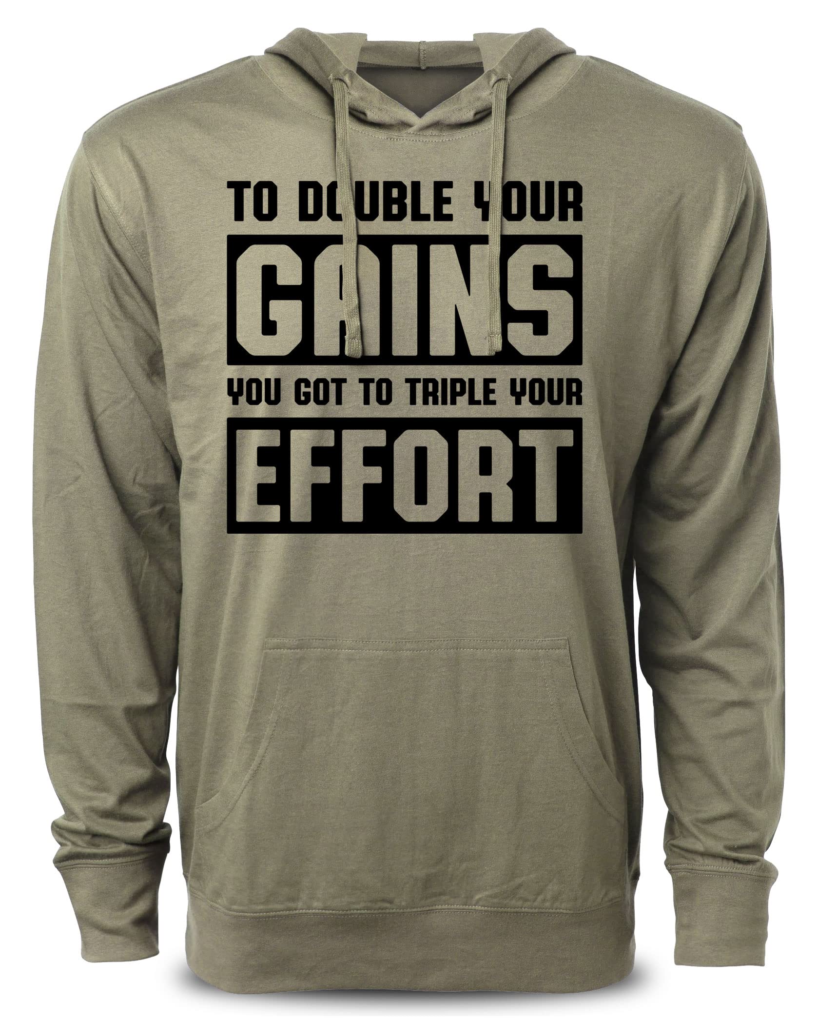 Workout Shirts for Men, to Double Your Gains Triple Your Effort Gym Shirt, Funny Lifting T-Shirt