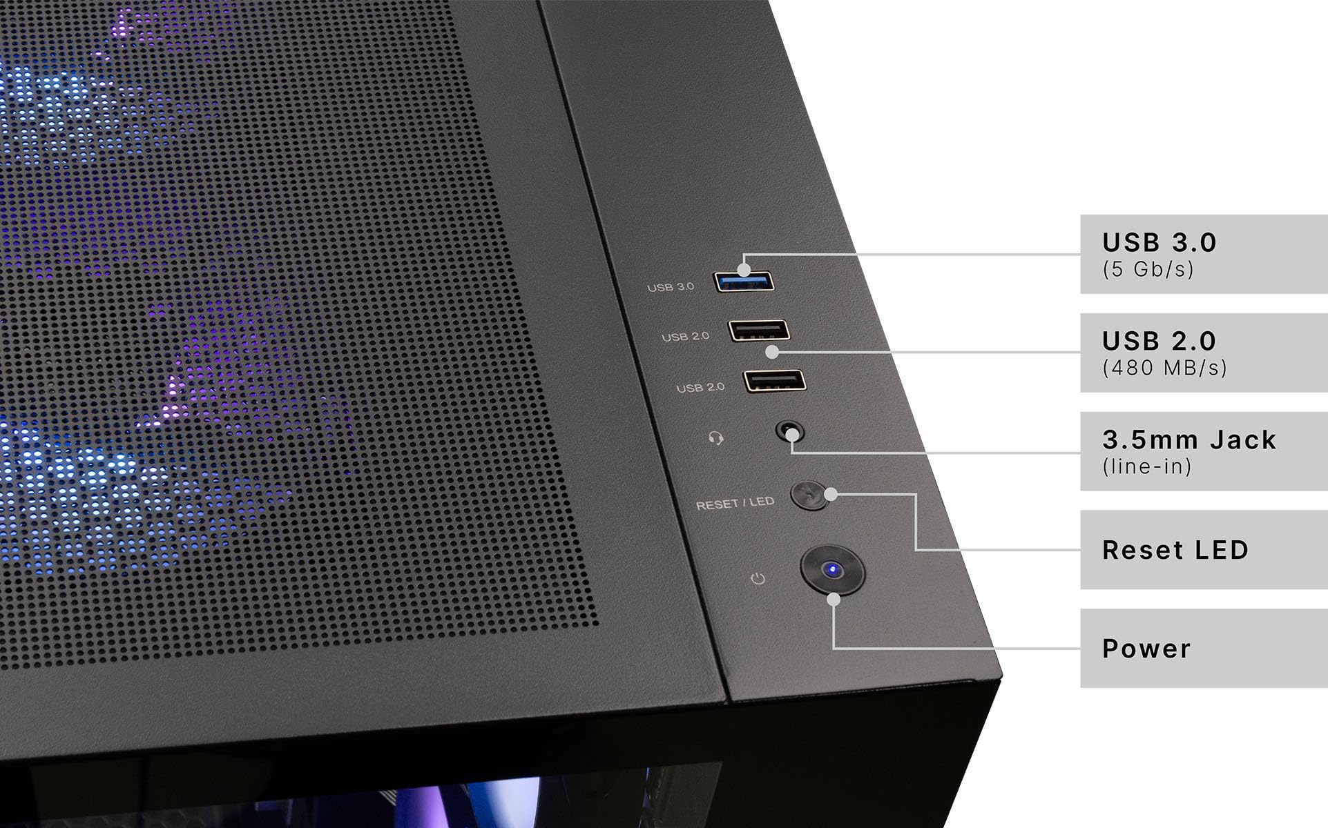 Captiva PC Highend Gaming R98-602 (Ryzen 7 7800X3D/RTX5070 12GB GDDR7/SSD 1TB/32GB/WLAN/Windows 11 Home 64-bit) (98602)