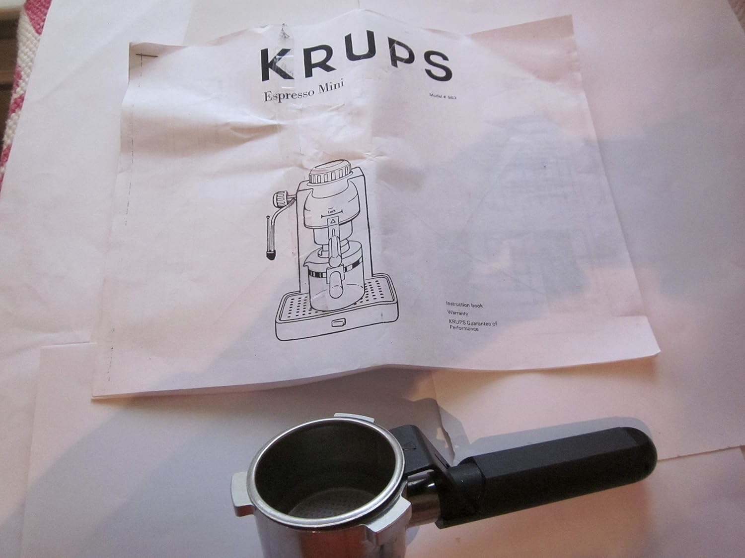 KRUPS Espresso Maker Portafilter and Instruction Manual