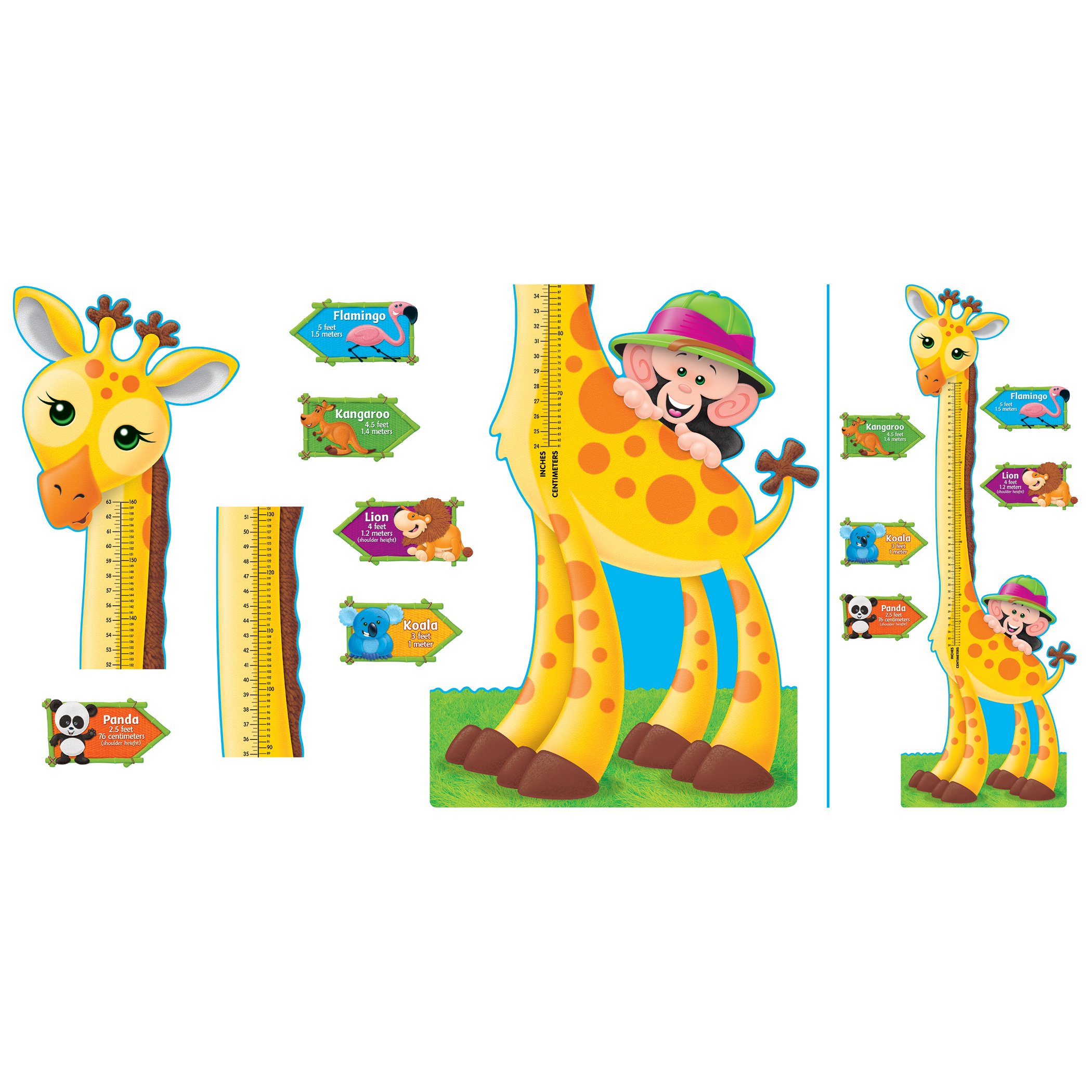 TREND ENTERPRISES Giraffe Growth Chart Bulletin Board Set, multi-color (T-8176)