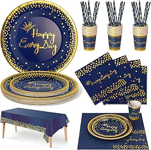 Set Stoviglie Per Feste 125 Pezzi - Piatti, Tazze, Tovaglioli E Cannucce Per 25 Ospiti Tema Arcobaleno - Foto 5