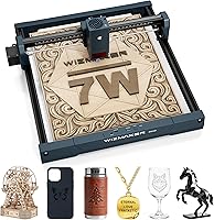 WIZMAKER 7W Laser Engraver for Wood & Metal - 300x300mm Area, 10000mm/min Speed, LightBurn & LaserGRBL Compatible, Beginner-Friendly