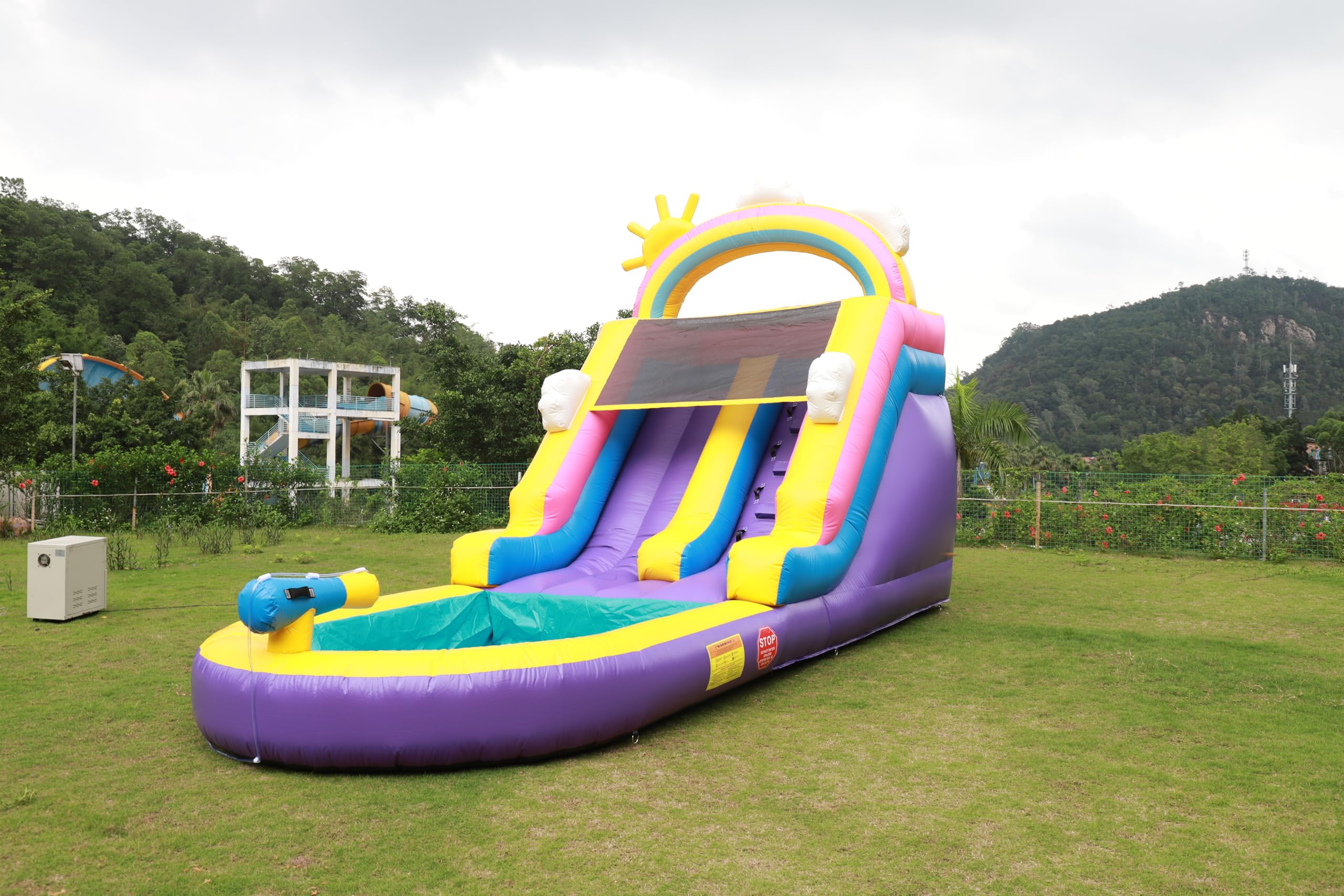 Commercial Inflatable Water Slide for Big Kids: Rainbow Style
