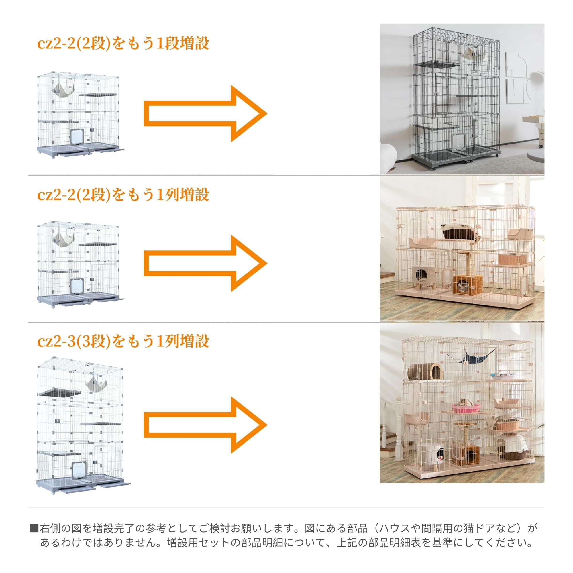 Amazon.co.jp: 当店の【自由組み合わせシリーズ】猫ケージ専用