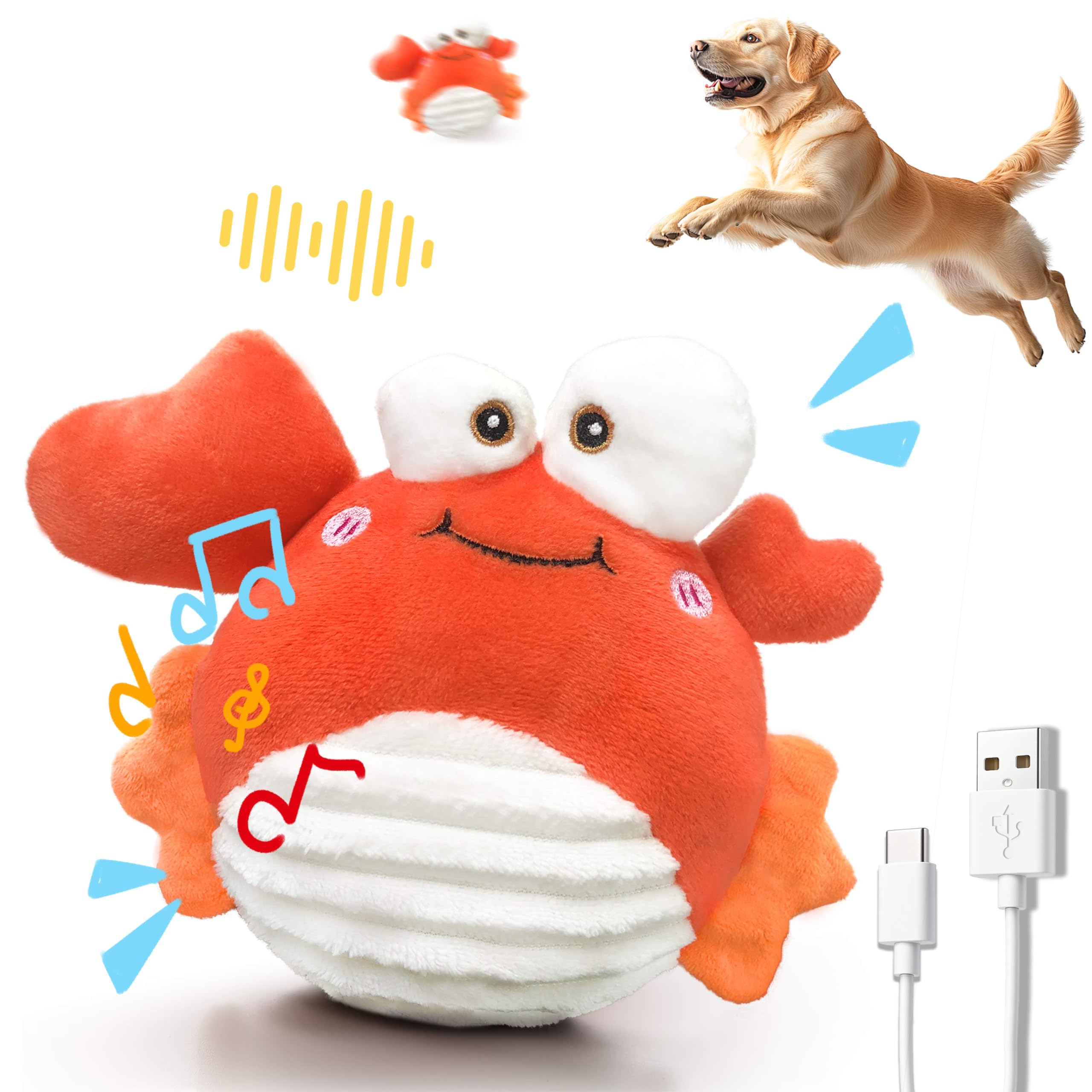 GUKCO Crab Interactive Dog Toy