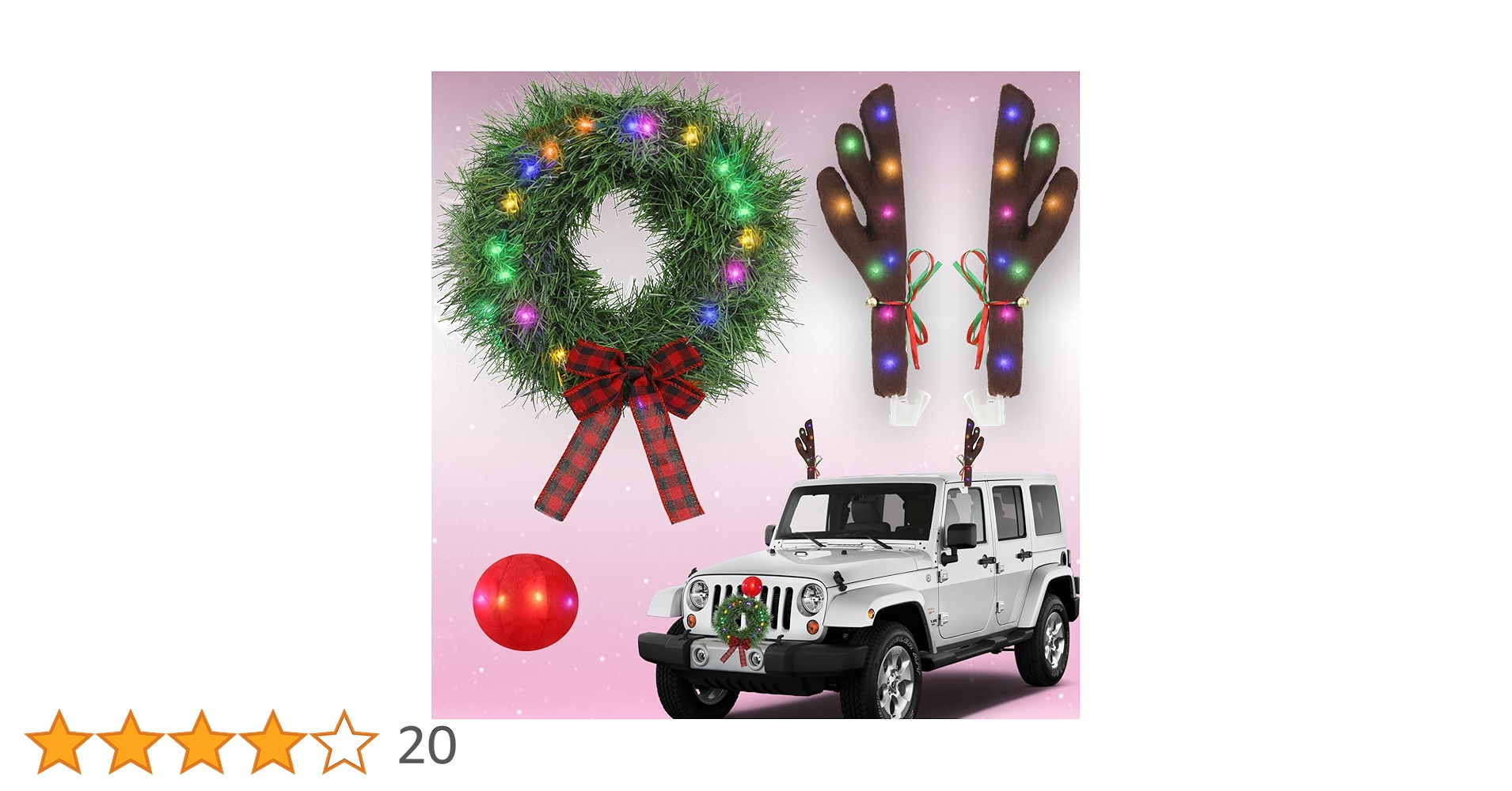 どんぐりアート♡Merry Xmasタペストリー風ライト付きリース