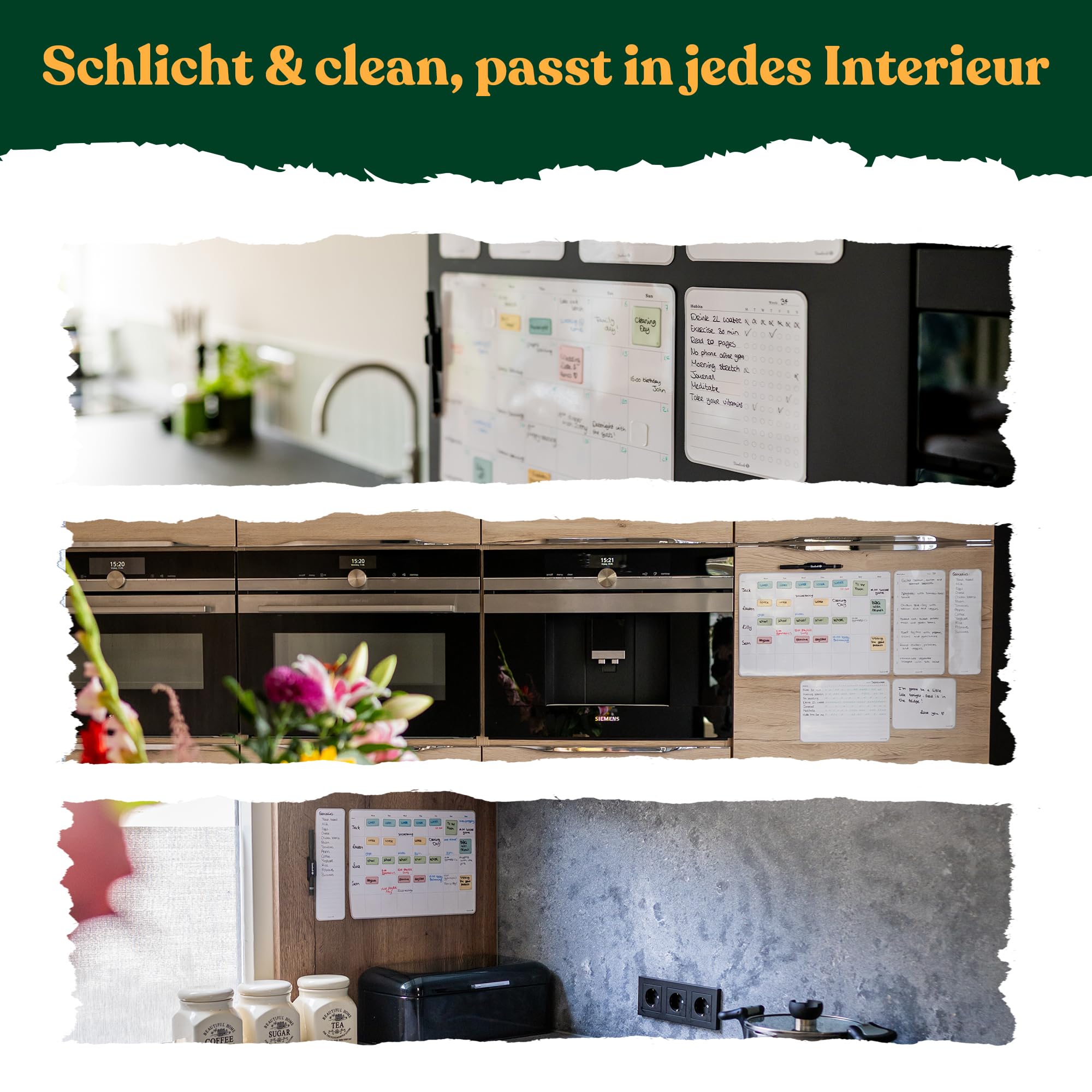 Bambook Sticky Whiteboard – Wiederverwendbare & Selbstklebende Whiteboard-Folie, Abwischbar und Umweltfreundlich, 35,4x24,4 cm – Flexibles Magnetboard für Büro, Zuhause, Planung & Kreative Notizen