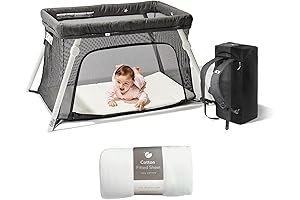 Guava Lotus Travel Crib Bundle: Portable Playpen for Safe Baby Travel