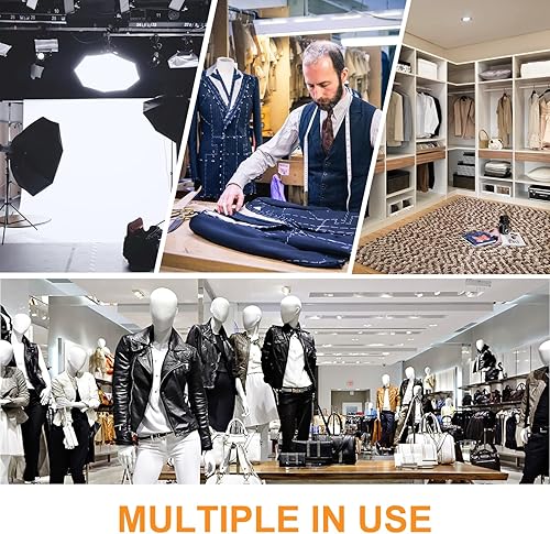 Miniatura 6 de NChanmar Maniquí de forma de vestido femenino de 69 pulgadas, ajustable, desmontable, realista, de cuerpo completo, con base de metal, cabeza de