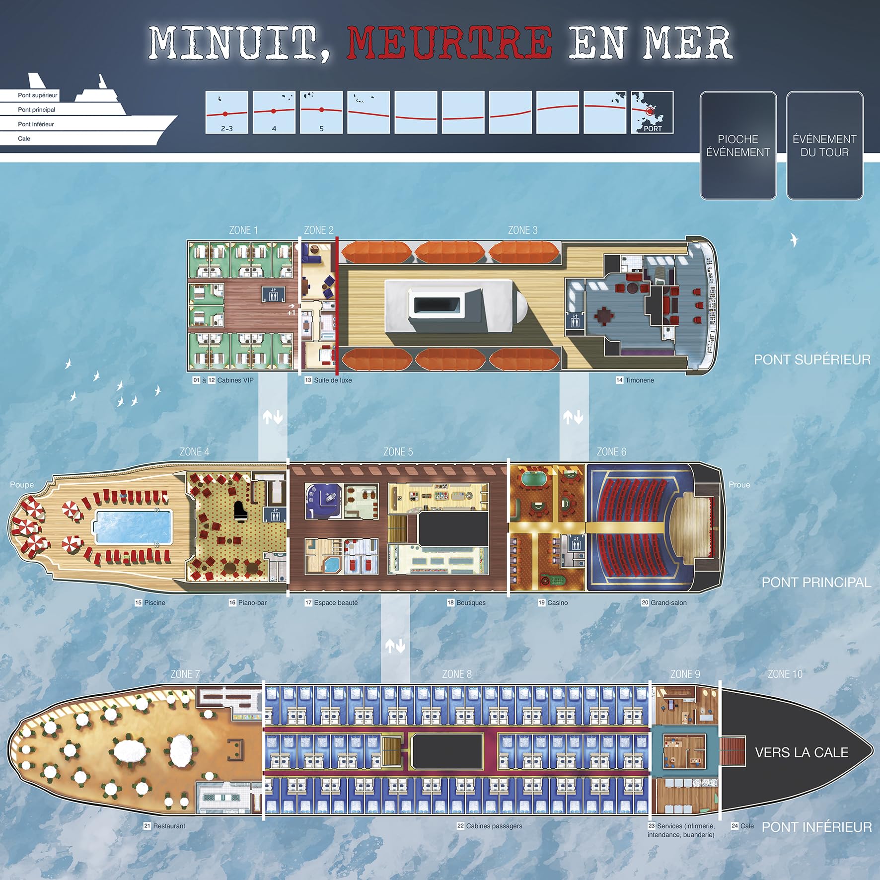 Asmodee - Mezzanotte, Omicidio in Mare 2nde Edizione - Multifaccia - Gioco investigativo sceneggiato - Cooperativo o Solo - Da 14 Anni - 1 a 6 Giocatori - 30 a 90 Min - Versione Italiana