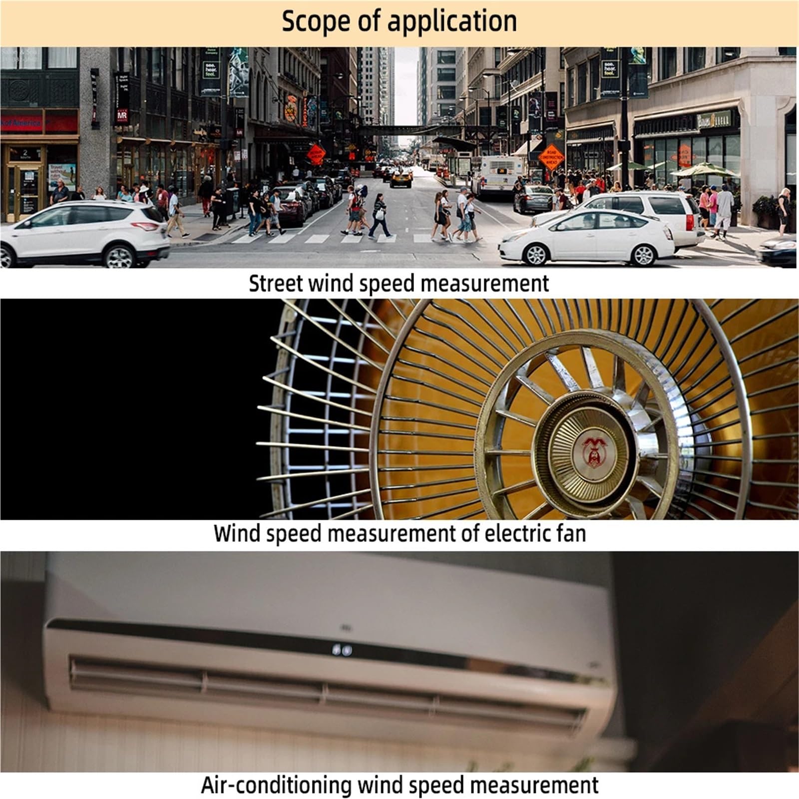 Anemómetro digital, Anemómetro Digital, termómetro para medir la velocidad del viento, probador de temperatura, portátil, alta precisión, medidor 0-30m/s