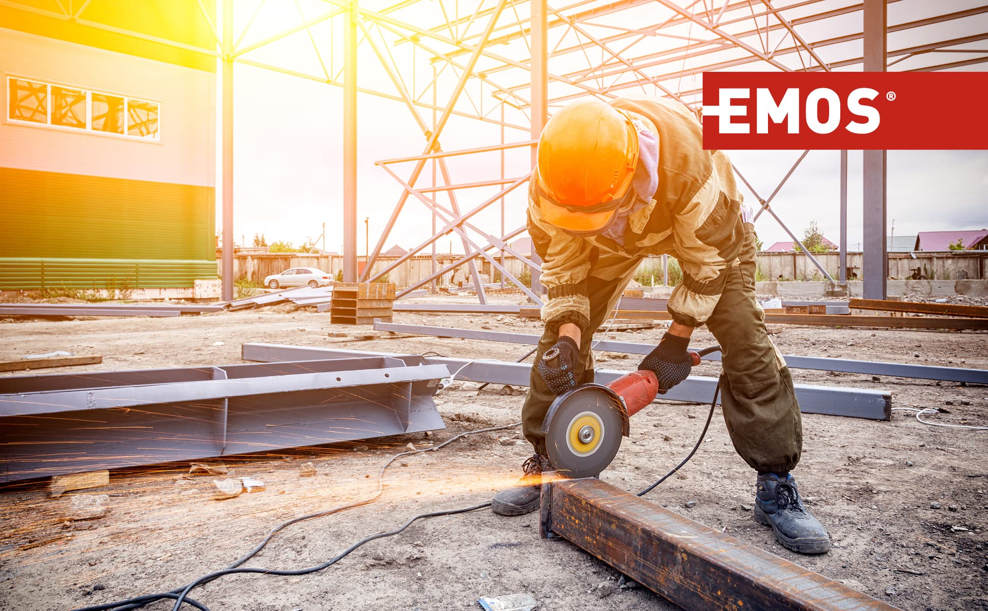Emos - Prolunga con 2 prese Schuko, 15 m, doppia prolunga, 2 prese con contatto di protezione & Cavo di prolunga con 2 prese Schuko, 10 m, doppia prolunga, 2 prese con contatti di protezione
