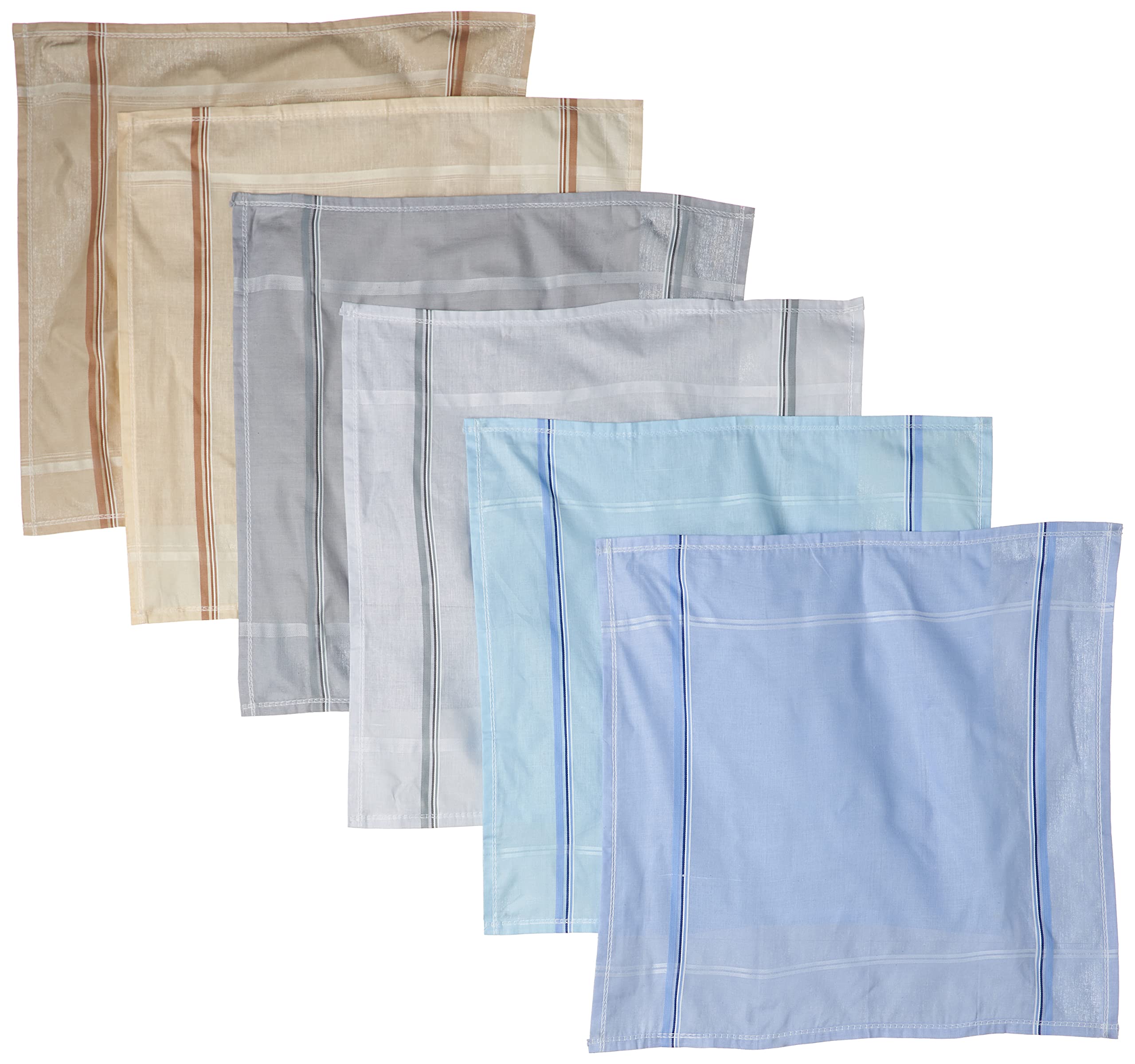 Kuber Industries Premium Collection Cotton Handkerchief for Men Pack of 6 (Multicolour)-picture-32