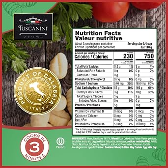 Tuscanini Cauliflower Gnocchi 16oz (2 Pack) | Imported From Italy, Low Fat, Ready in Minutes!