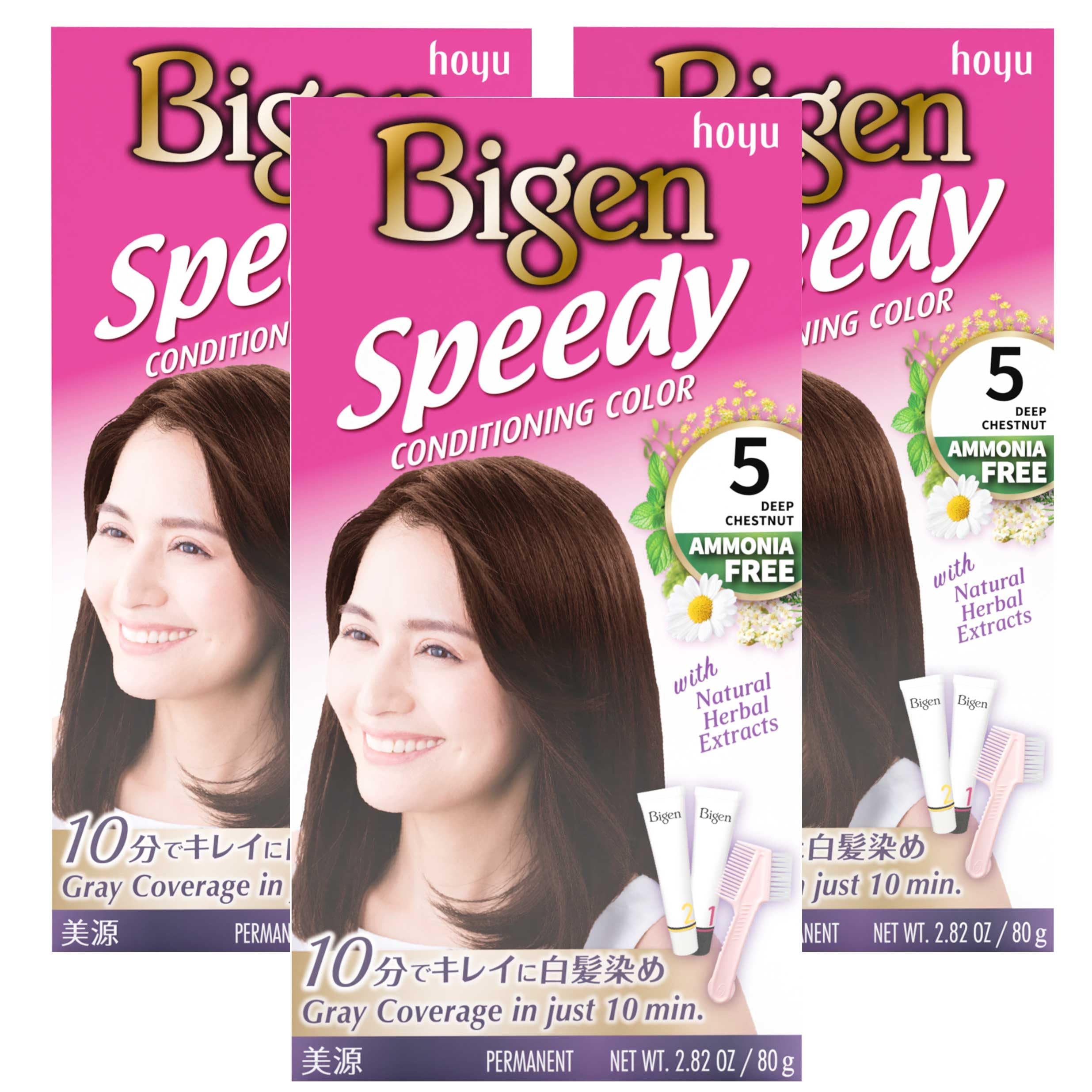 Amazon.com : Bigen Speedy Conditioning Color Kit: 5 Deep Chestnut