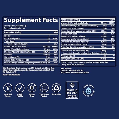 Miniatura 6 de Electrolitos Power Pak Stamina de Trace Minerals Research, ESPP10, 30, 1, 1