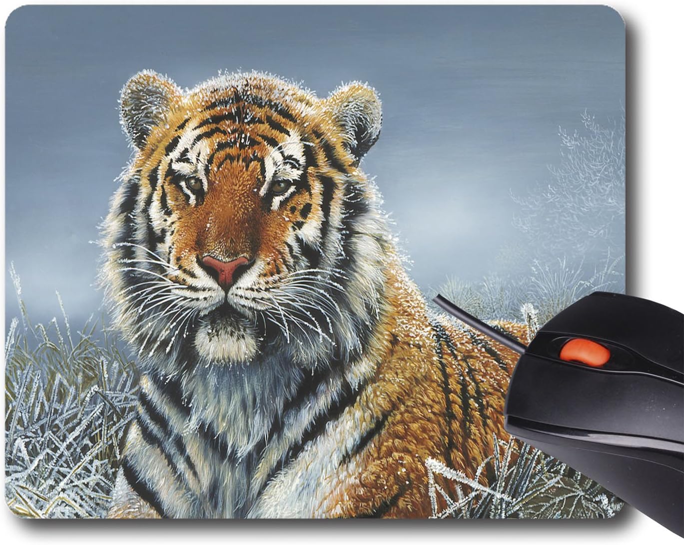 AOFFLY Harro Maass - Tiger in Snow - Non-Slip Rubber Mousepad Gaming Mouse Pad