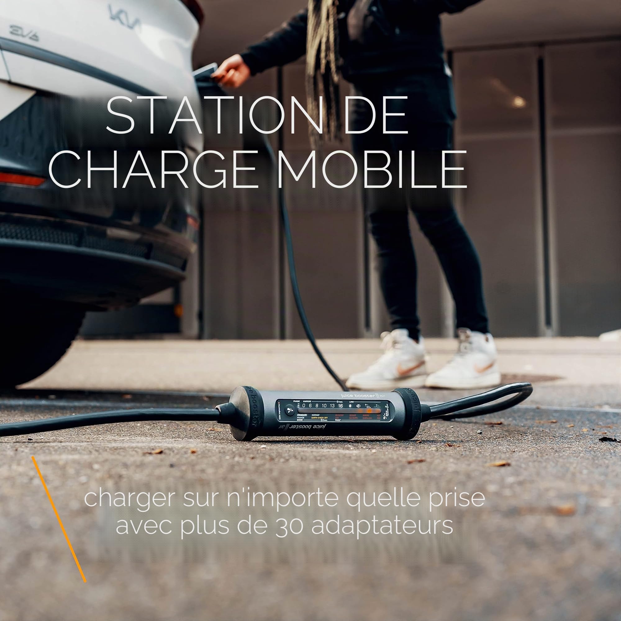 Juice Booster Adaptateur - Prise Industrielle CEE 16A/230V Bleue 3.7kW avec détection Automatique de l'adaptateur