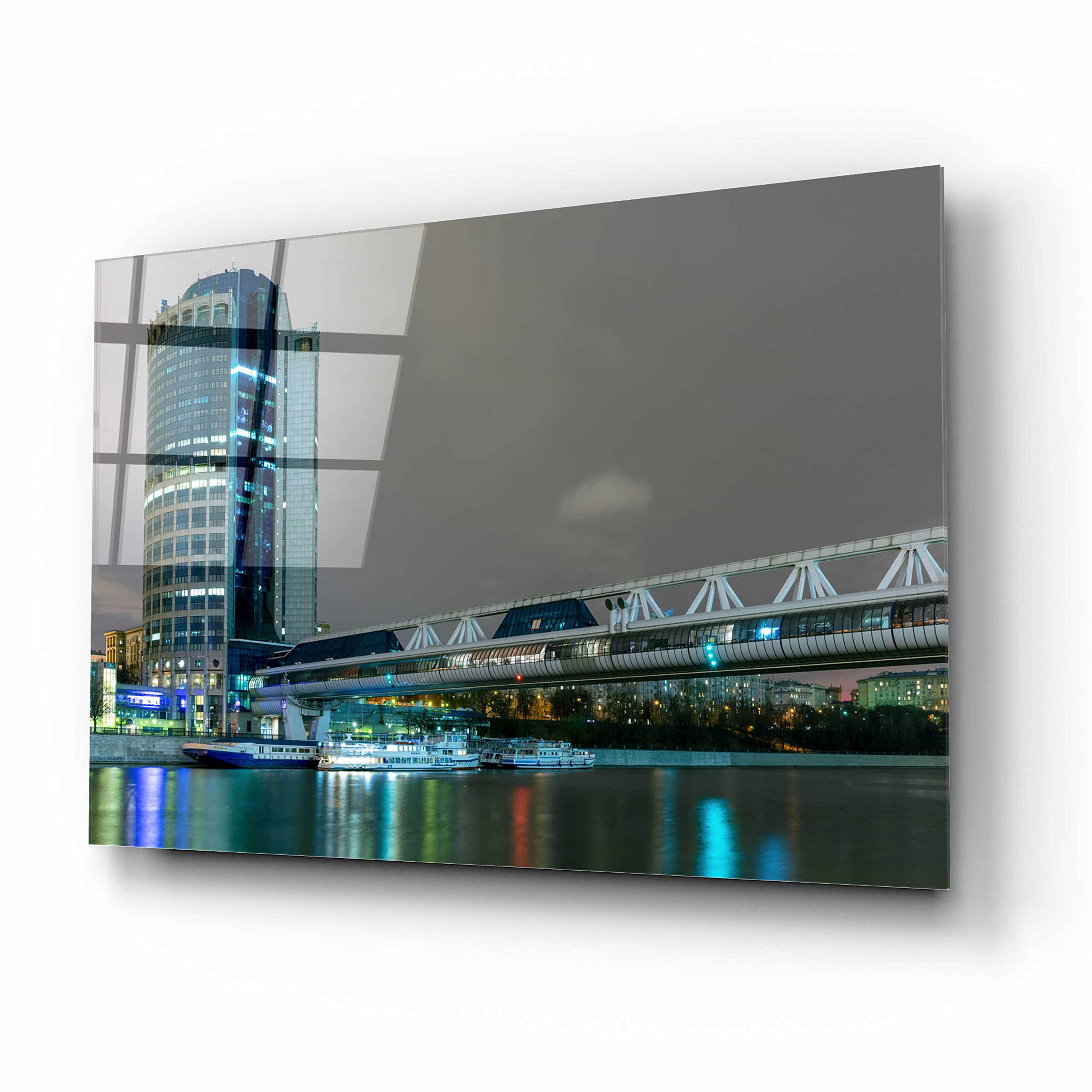 Epic Art 'Moscow - Bargation Bridge' by Epic Portfolio, Acrylic Glass Wall Art, 16