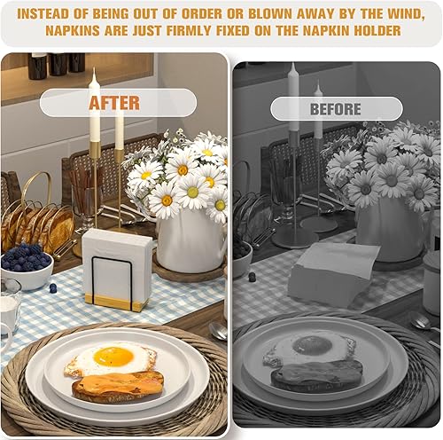 Vista 141 de Wican Bandeja para toallas de invitados para baño, soporte de servilletas de roble y hierro para tocador, mesa de comedor, cesta de madera