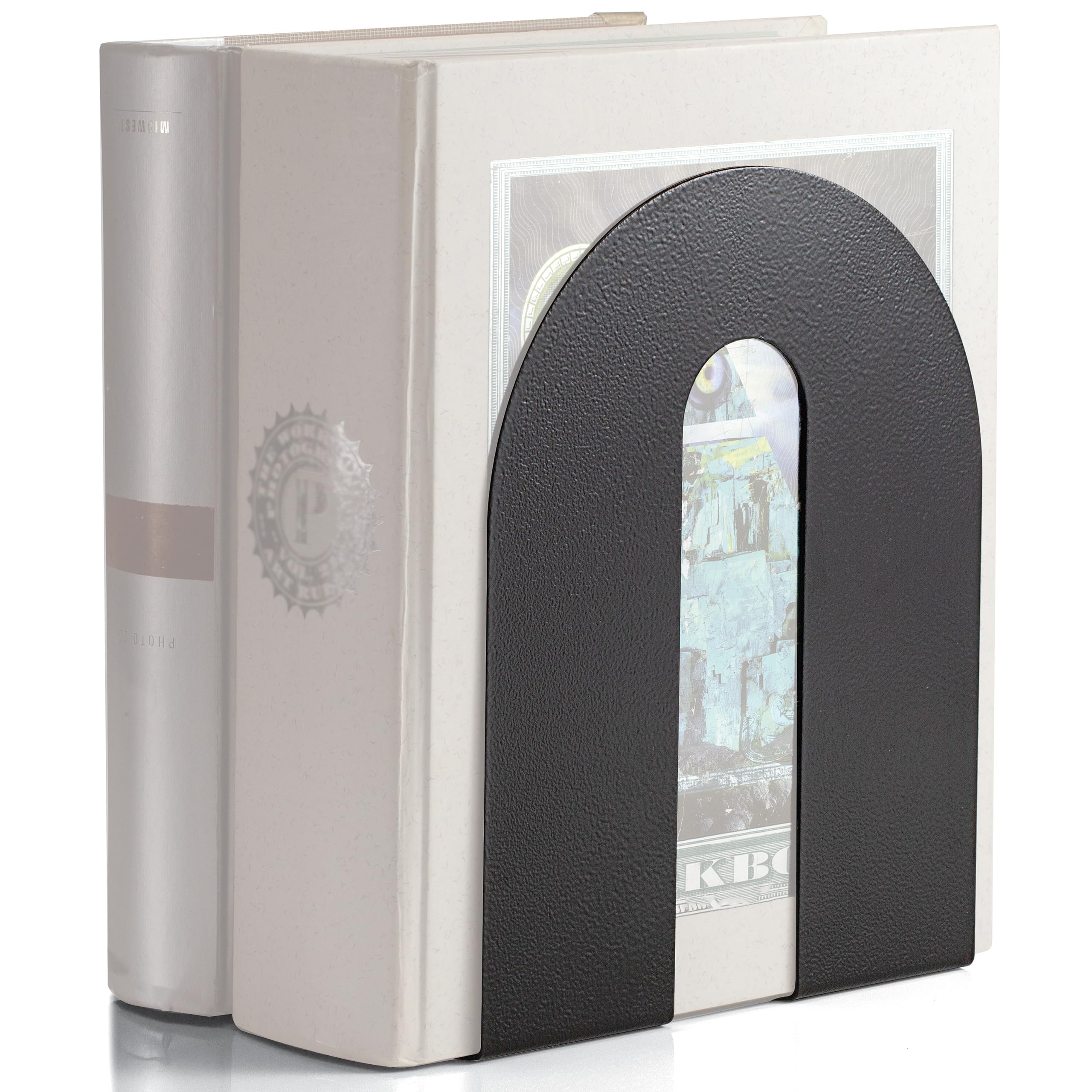 Officemate Bookends, Heavy Weighted 10-inch Steel, Black (93182)