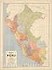 Historic Pictoric Map : Peru 1962 1, Mapa del Peru, Antique Vintage Reproduction : 18in x 24in