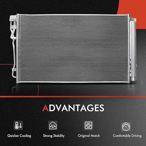 Miniatura 6 de A-Premium Reemplazo del condensador A/C # 97606-D5000 - Compatible con Kia Optima L4 2017 2018 2.4L