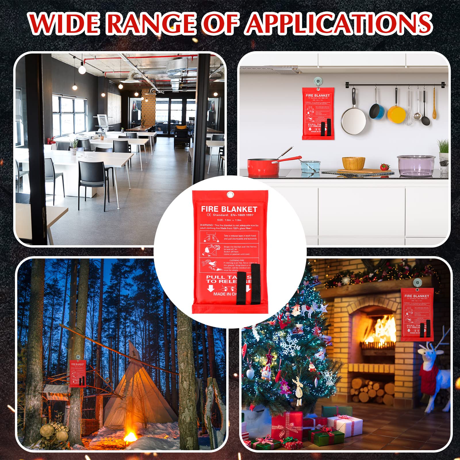 Fire Blankets - Emergency Fire Safety Kit -7