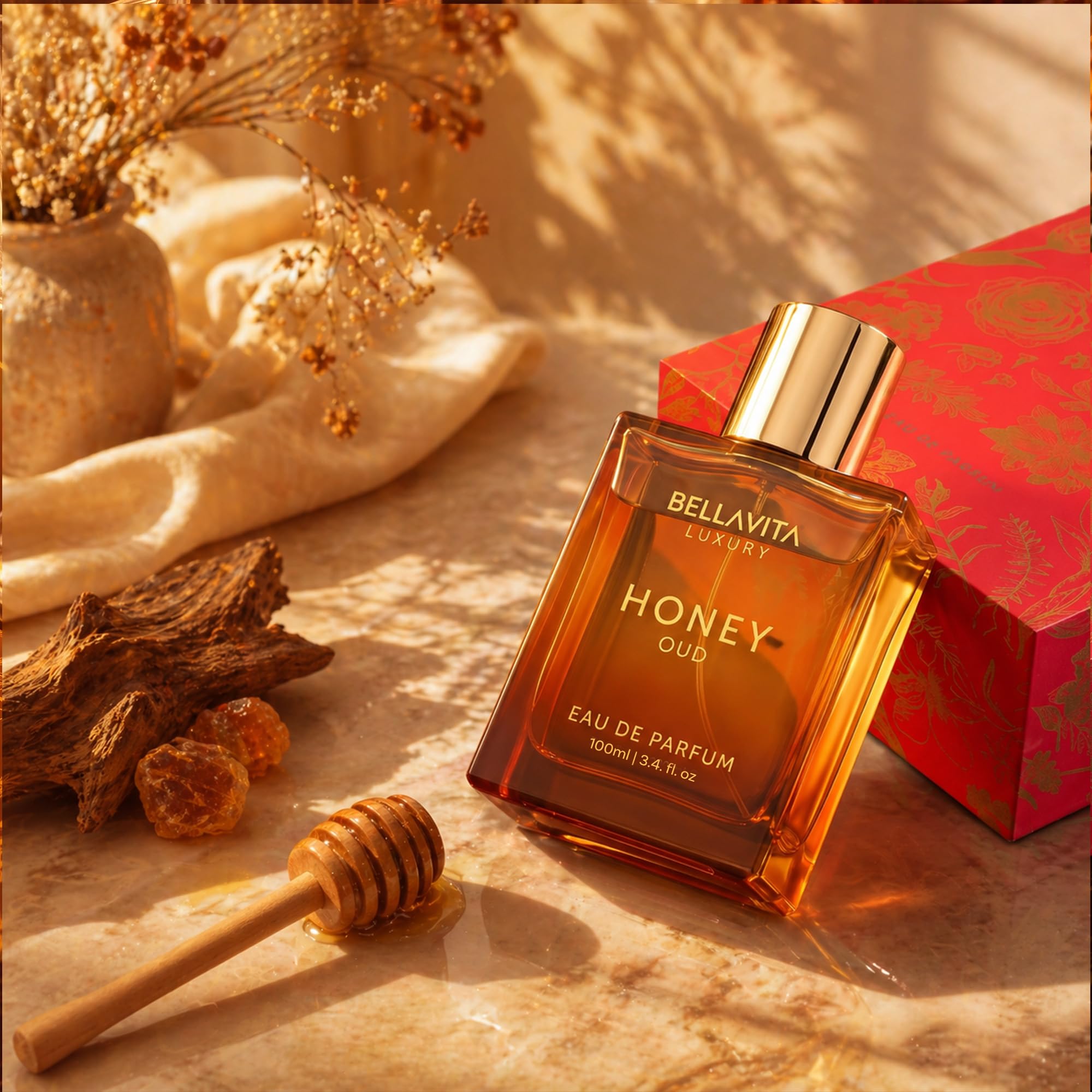 BellaVita Luxury Honey Oud Eau de Parfum 100 ml Patschuli Vanille Bergamotte blumig würzig Unisex-Duft