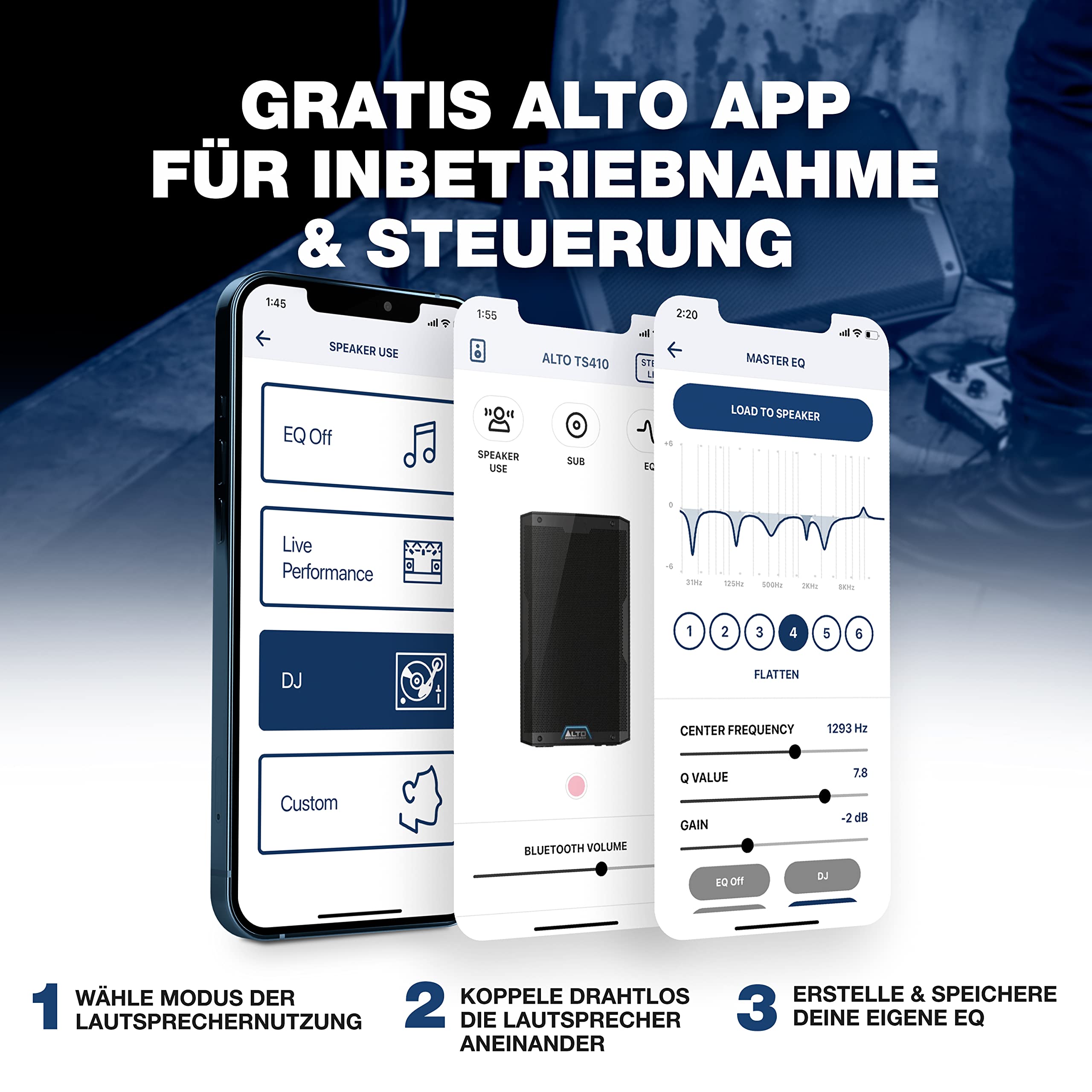 ALTO TS410 2000 Watt 10-Zoll Aktiver PA-Lautsprecher mit 3-Kanal Mixer, Bluetooth-Streaming, Drahtloser Lautsprecherkopplung, DSP App