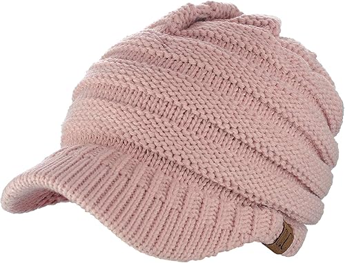 Miniatura 9 de CC Gorro de punto cálido y grueso con visera de ala