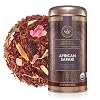 Teabloom Organic Herbal Tea, African Safari Loose Leaf Tea, Sweet Rooibos Blend with Berry Flavors and Vanilla, USDA Certified Organic, Fresh Whole Leaf Blend in Reusable Gift Canister, 3.53 oz/100 g Canister Makes 35-50 Cups