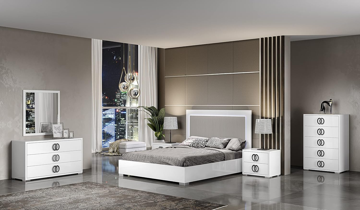 J&M Furniture Luxuria Premium Bedroom Sets with Dresser